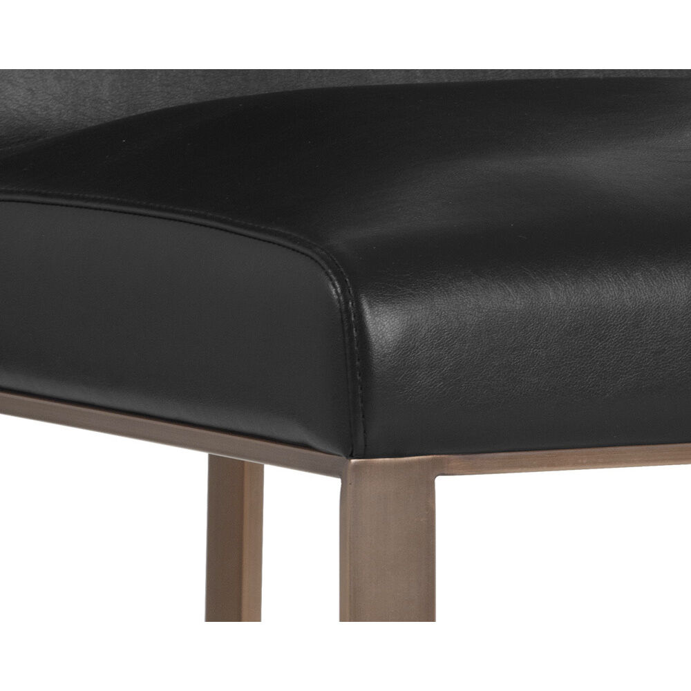 Dean Antique Brass / Cantina Black Dining Chair